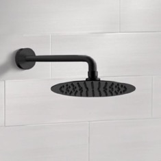 10 inch Matte Black Rain Shower Head With Arm